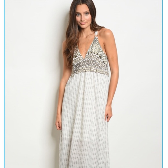 Leshop beautiful deep v lined racerback maxi - Picture 6 of 8
